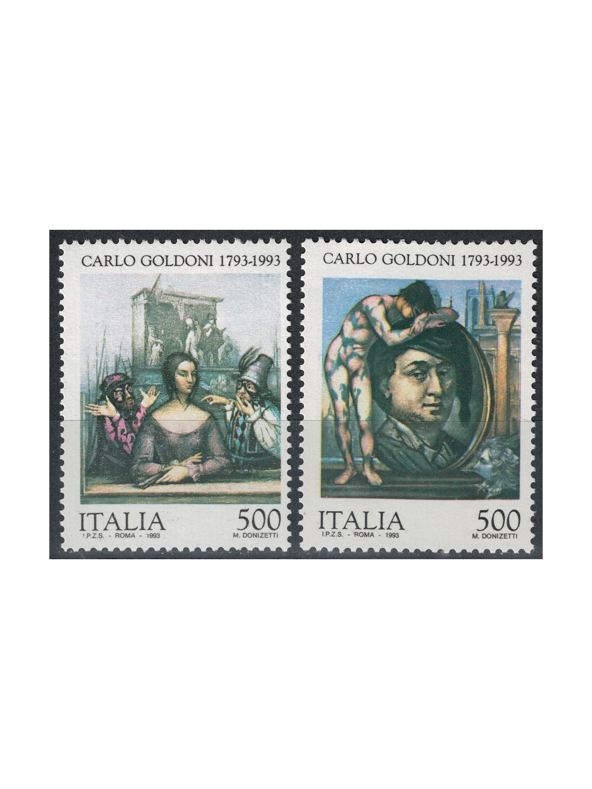 ITALY 1993 Carlo Goldoni 2v MNH**