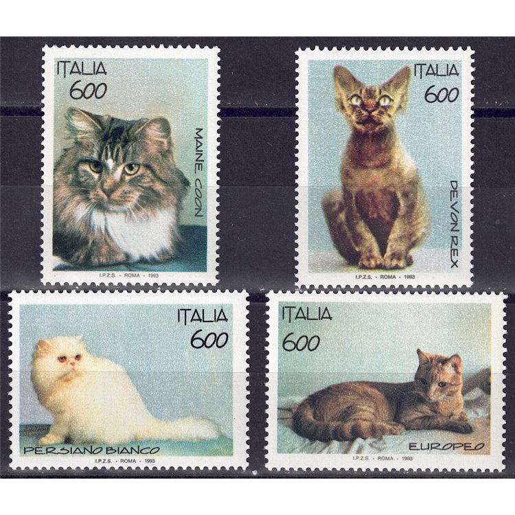 ITALIA 1993 Animali domestici, gatti 4v MNH**