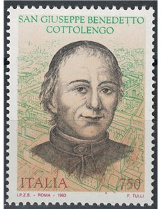 ITALIA 1993 San Giuseppe Benedetto Cottolengo MNH**