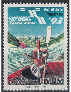 ITALIA 1993 Campionati di canoa kayak MNH**