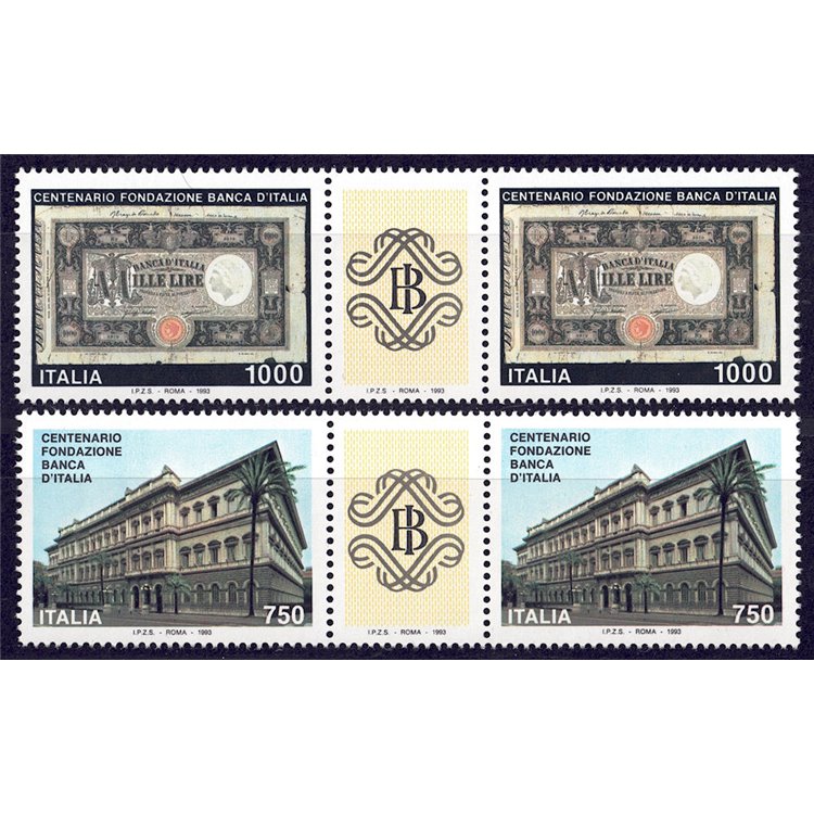 ITALY 1993 Bank of Italy 4v MNH**