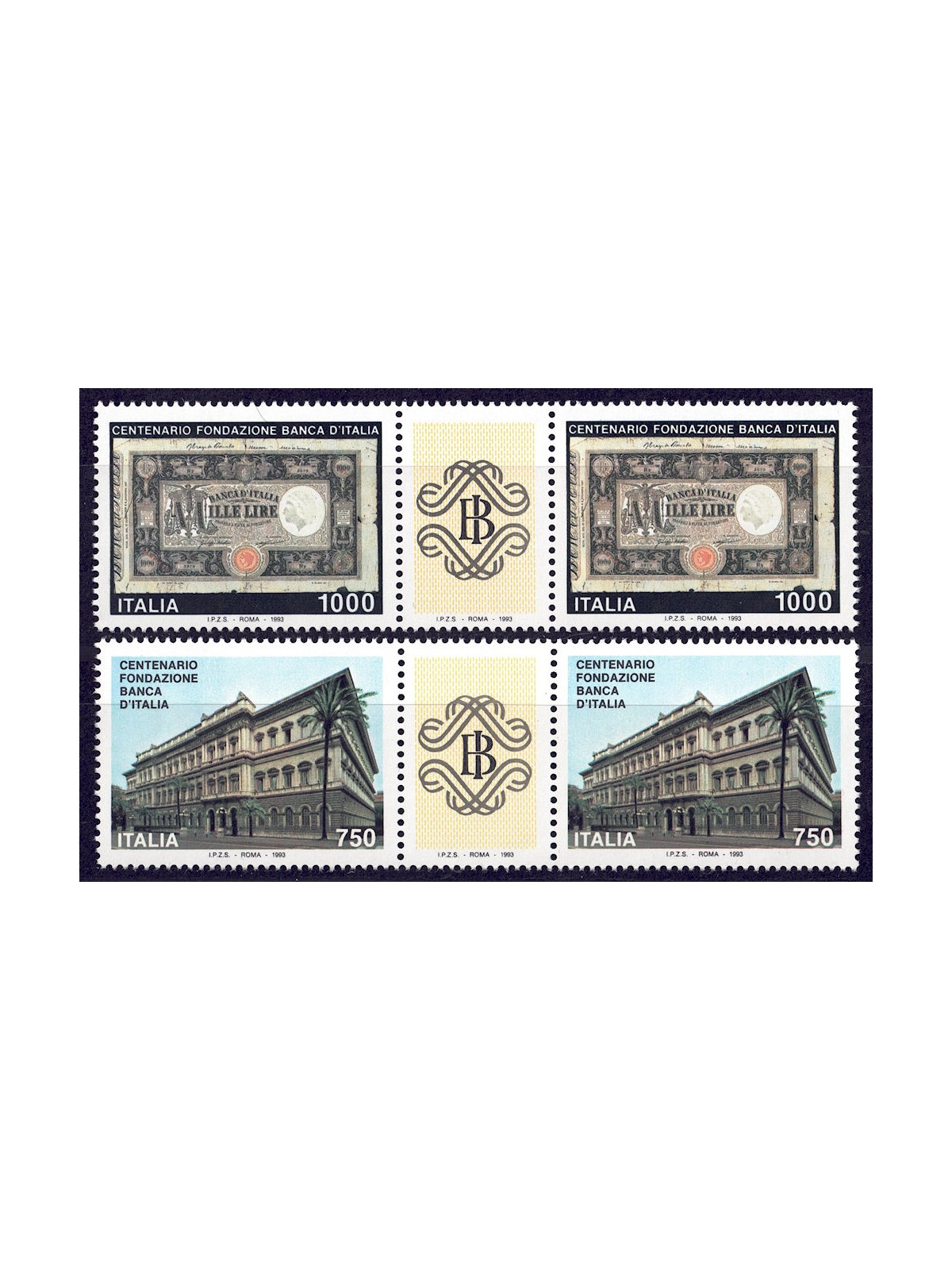 ITALY 1993 Bank of Italy 4v MNH**