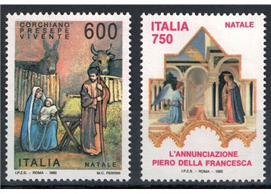 ITALY 1993 Christmas 2v MNH**