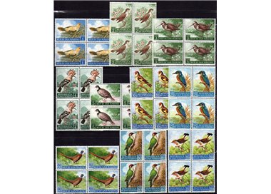 SAN MARINO 1960 Birdlife 10v in block of four MNH**