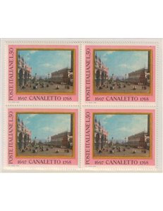 ITALIA 1968 Canaletto in quartina MNH**