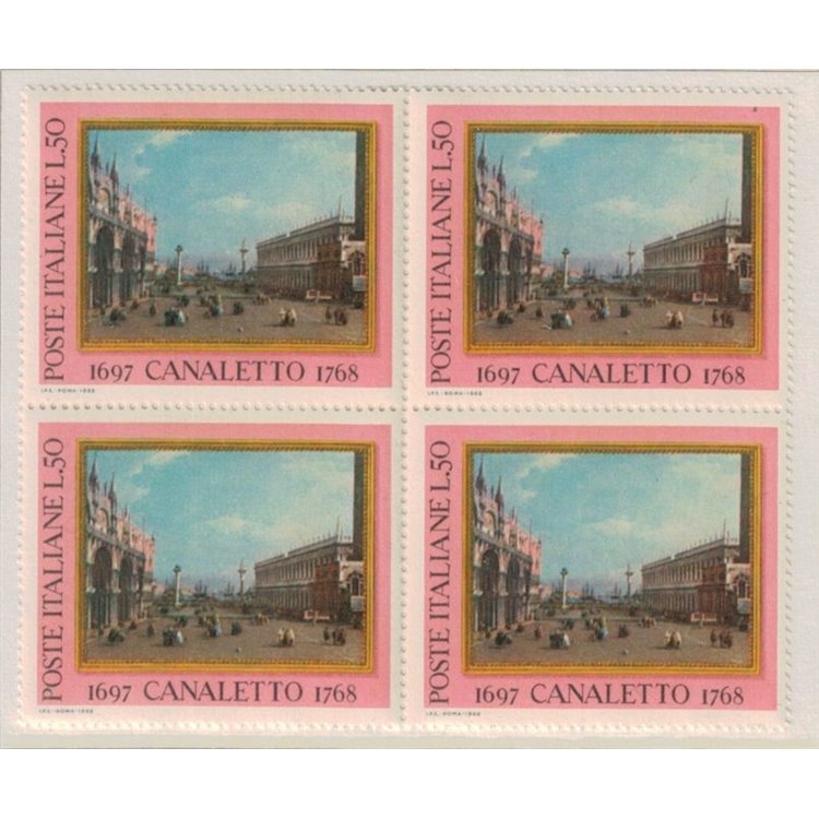 ITALIA 1968 Canaletto in quartina MNH**