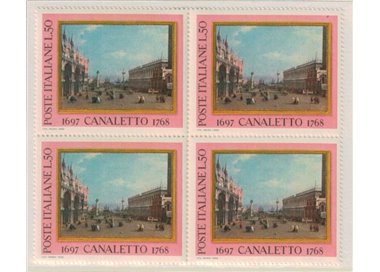 ITALIA 1968 Canaletto in quartina MNH**