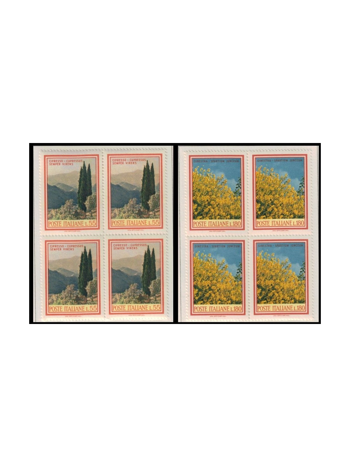 ITALIA 1968 Flora in quartina 2v MNH**