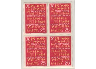 ITALIA 1968 Giornata del francobollo in quartina MNH**