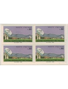 ITALIA 1968 Telecomunicazioni spaziali in quartina MNH**