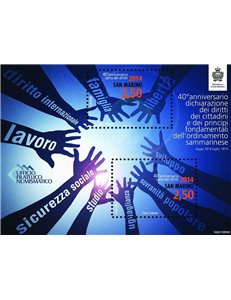 SAN MARINO 2014 Declaration of Rights s/s MNH**