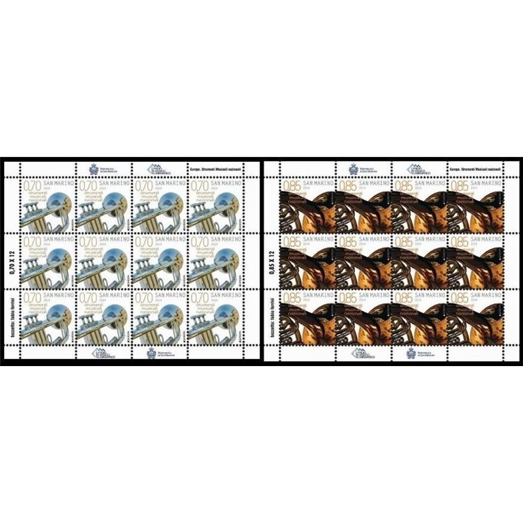 SAN MARINO 2014 Europe, musical instruments 2 m/s MNH**