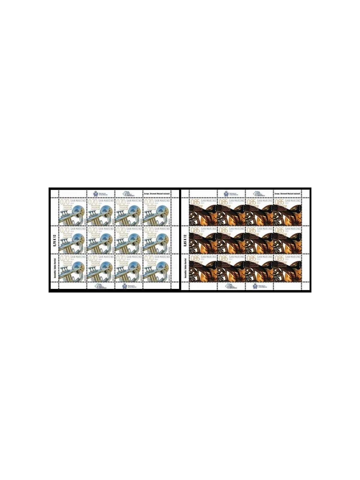 SAN MARINO 2014 Europa, strumenti musicali 2 MF MNH**