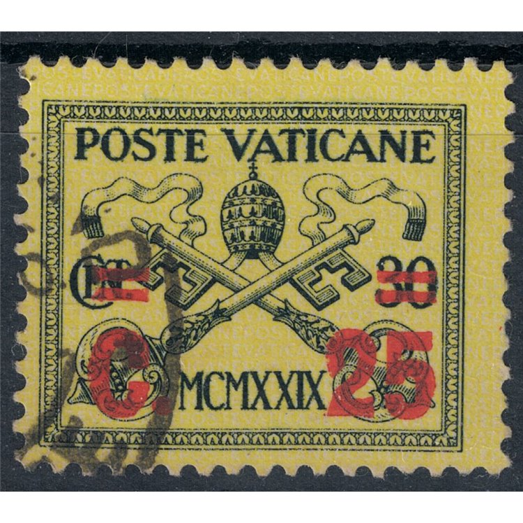VATICANO 1931 Conciliazione, soprastampato us