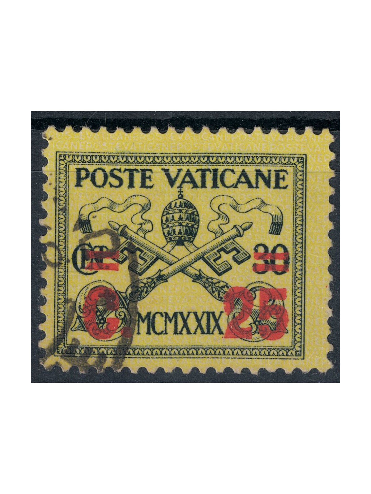 VATICANO 1931 Conciliazione, soprastampato us