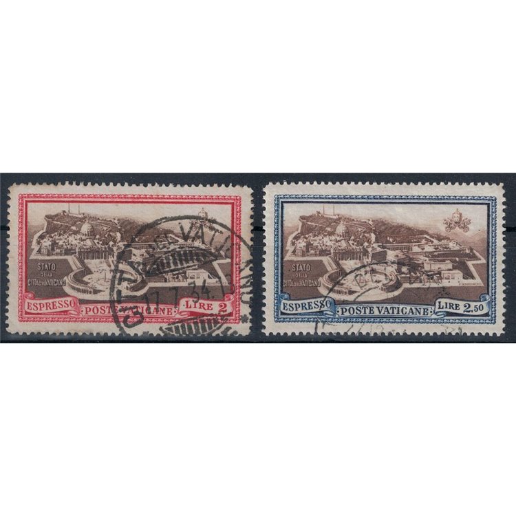 VATICAN 1933 Gardens and medallions, expressed 2v us