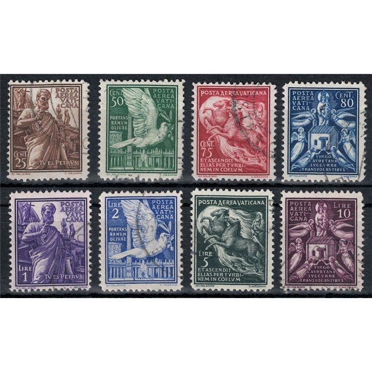 VATICAN 1938 Various subjects (airmail) 8v us