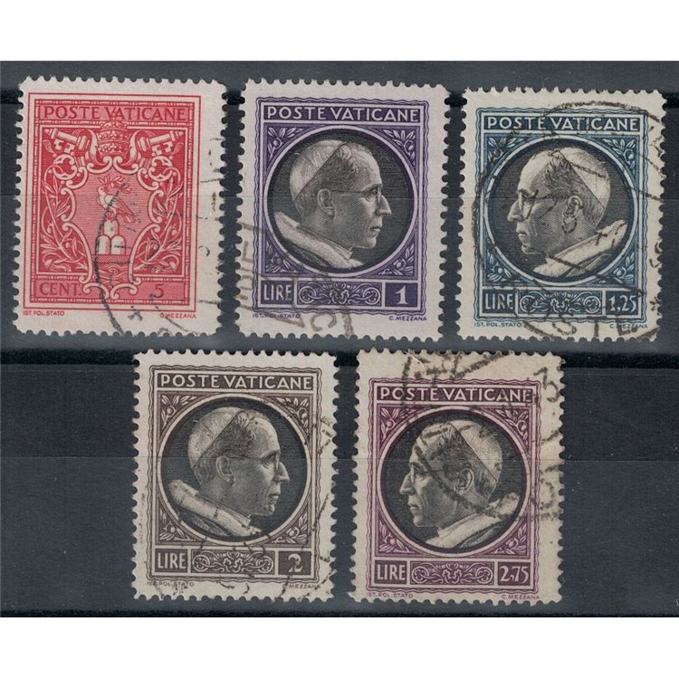 VATICANO 1940 Medaglioncini 5v us