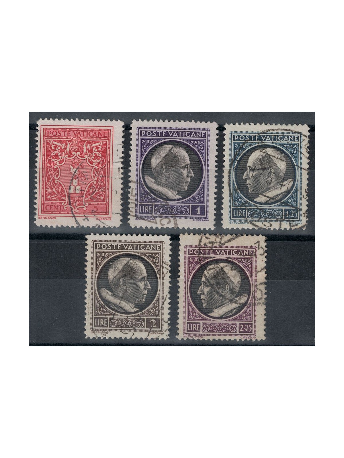 VATICANO 1940 Medaglioncini 5v us