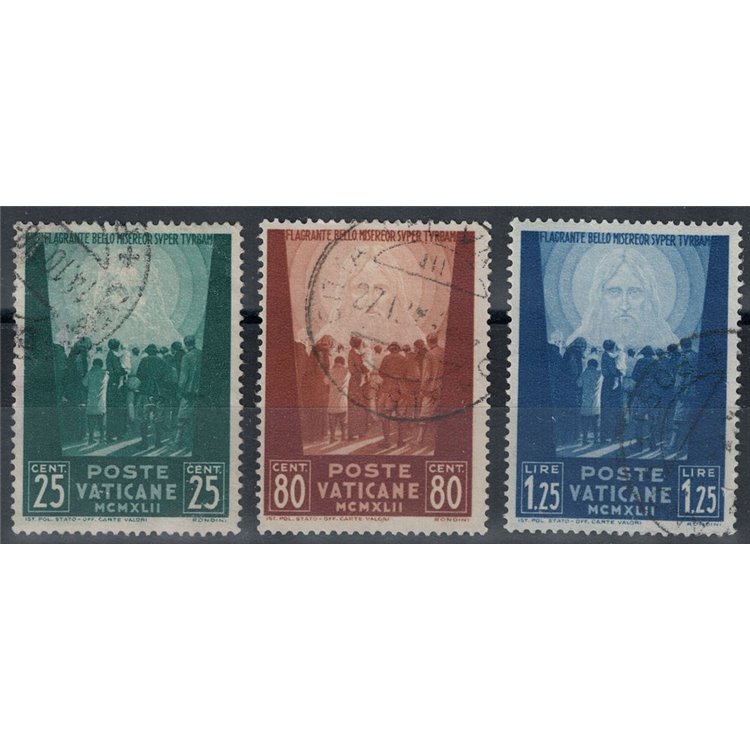 VATICAN 1942 Pro prisoners, 1st issue 3v us