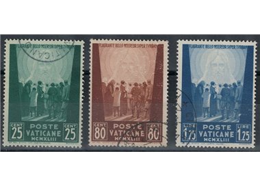 VATICAN 1944 Pro prisoners, 2nd issue 3v us