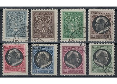 VATICANO 1945 Medaglioncini 8v us