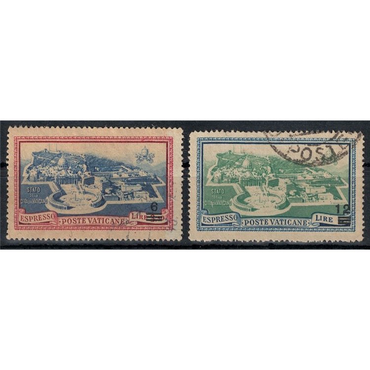 VATICANO 1946 Espressi soprastampati 2v us
