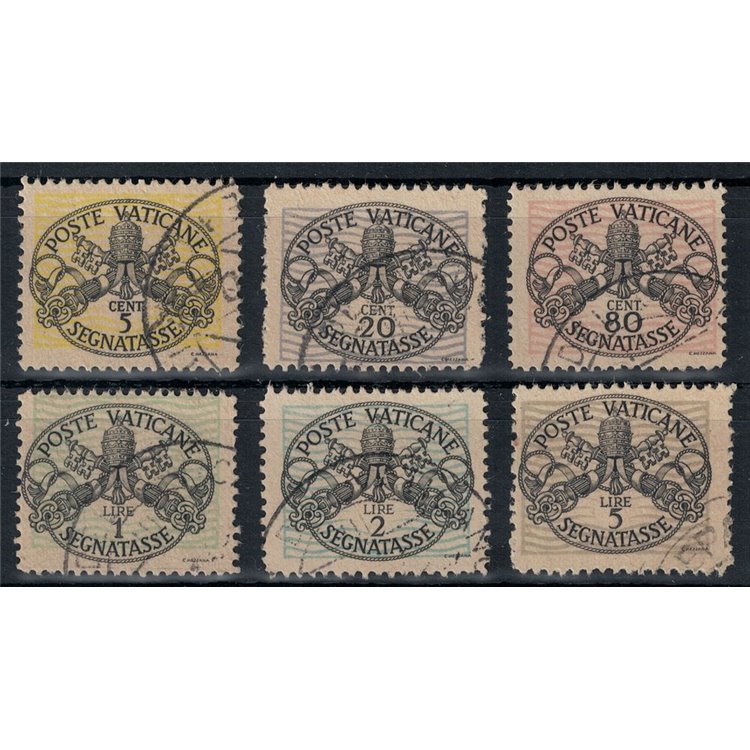 VATICAN 1945 Postage Due 6v us