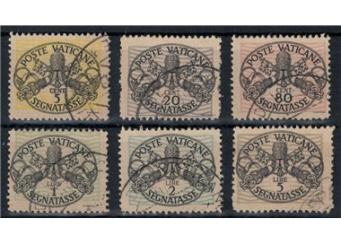 VATICAN 1945 Postage Due 6v us