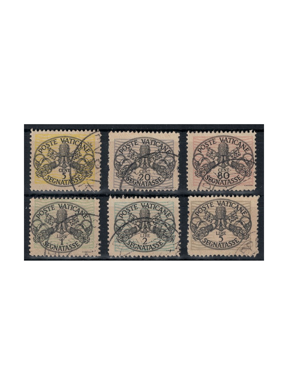 VATICAN 1945 Postage Due 6v us