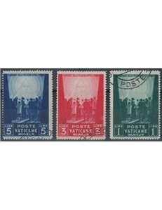 VATICANO 1945 Pro prigionieri, 3ª emissione 3v us