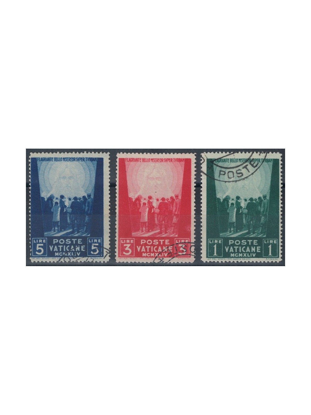 VATICAN 1945 Pro prisoners, 3rd issue 3v us