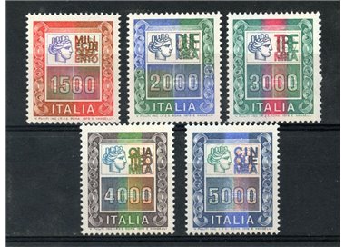 ITALY 1978-79 High values 5v MNH**