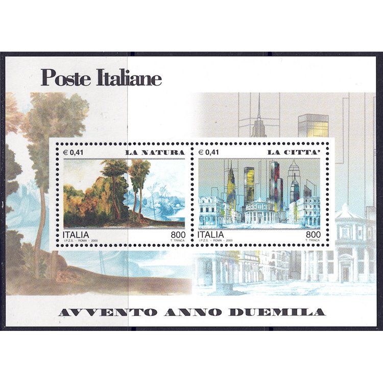 ITALY 2000 Nature and City s/s MNH**