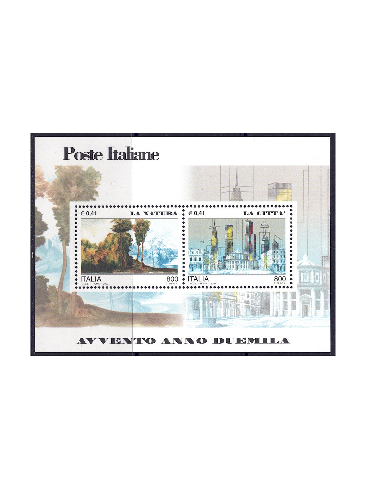 ITALY 2000 Nature and City s/s MNH**