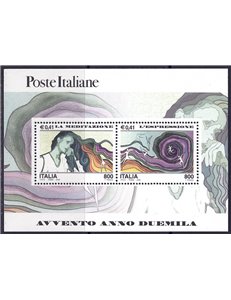 ITALY 2000 Meditation and Expression s/s MNH**