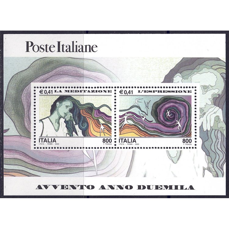 ITALY 2000 Meditation and Expression s/s MNH**