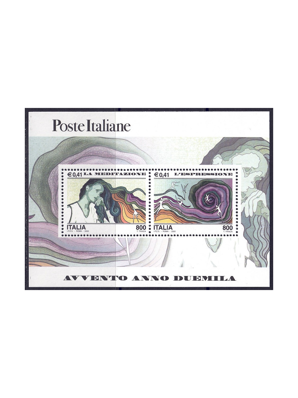 ITALY 2000 Meditation and Expression s/s MNH**