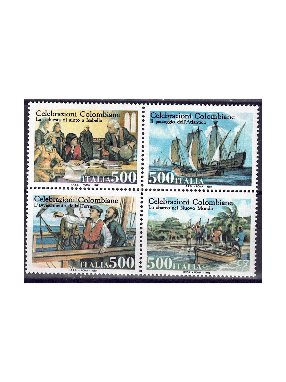 ITALY 1992 Colombian Celebrations 4v MNH**