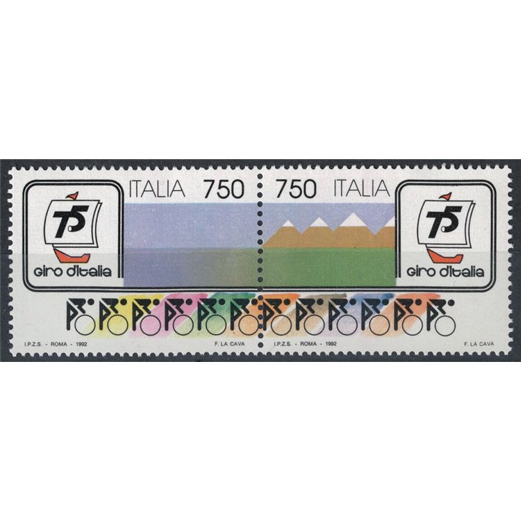 ITALY 1992 Cycling Tour of Italy 2v MNH**