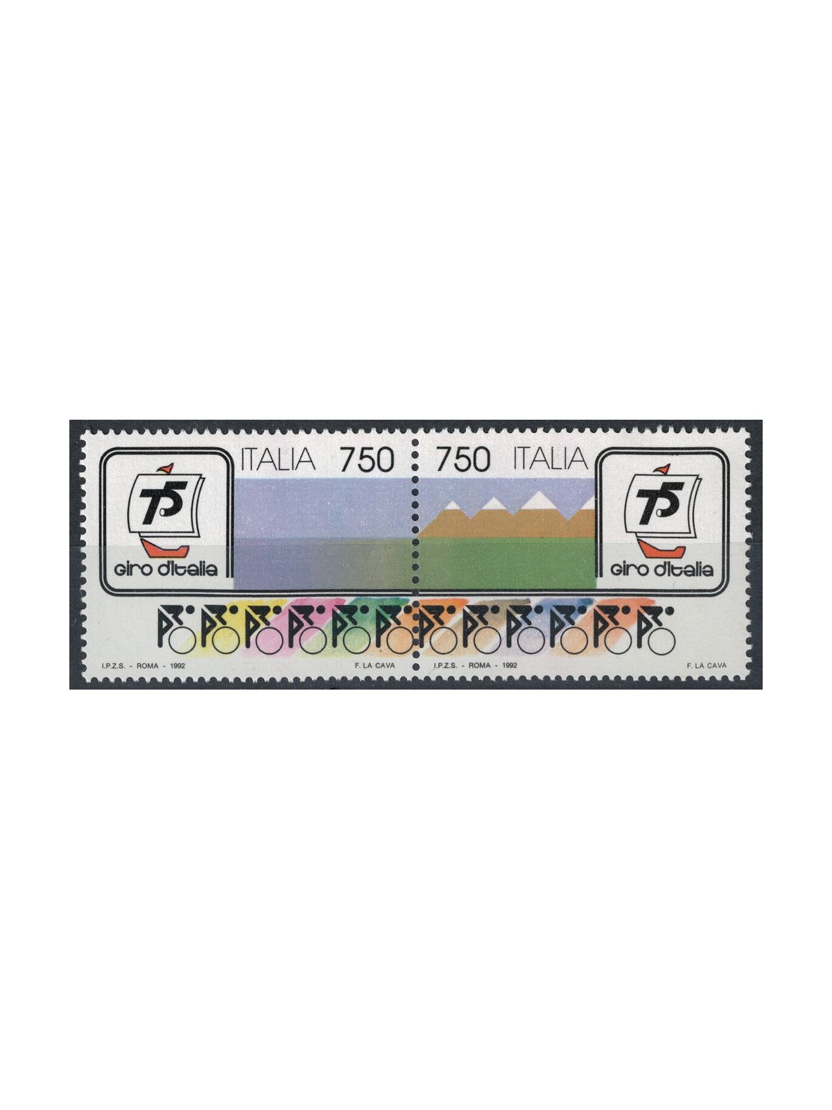 ITALY 1992 Cycling Tour of Italy 2v MNH**