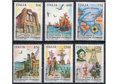 ITALIA 1992 Celebrazioni colombiane 6v MNH**
