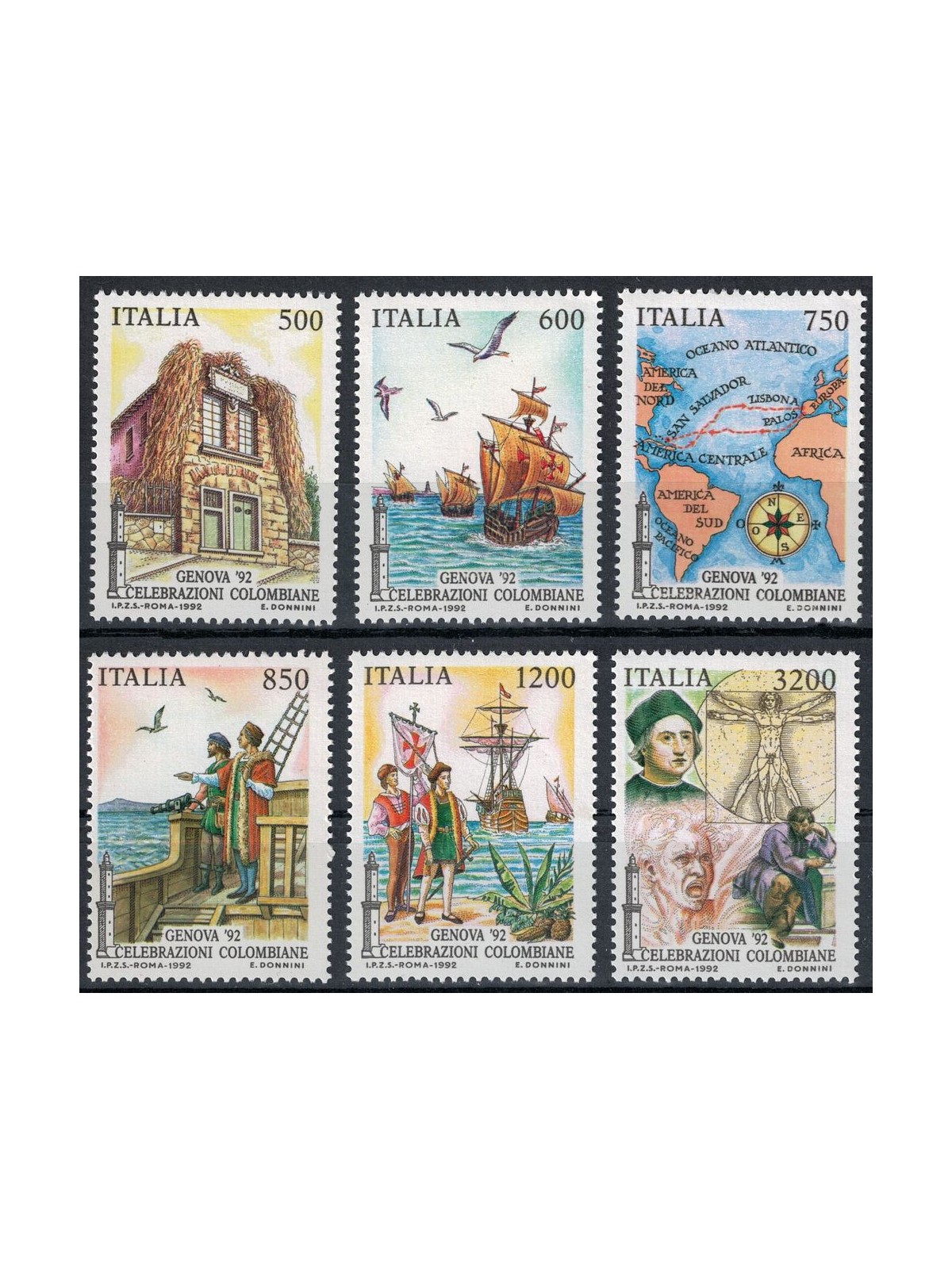 ITALY 1992 Colombian Celebrations 6v MNH**