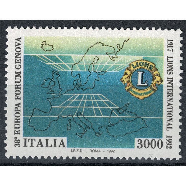 ITALIA 1992 Lions Club MNH**