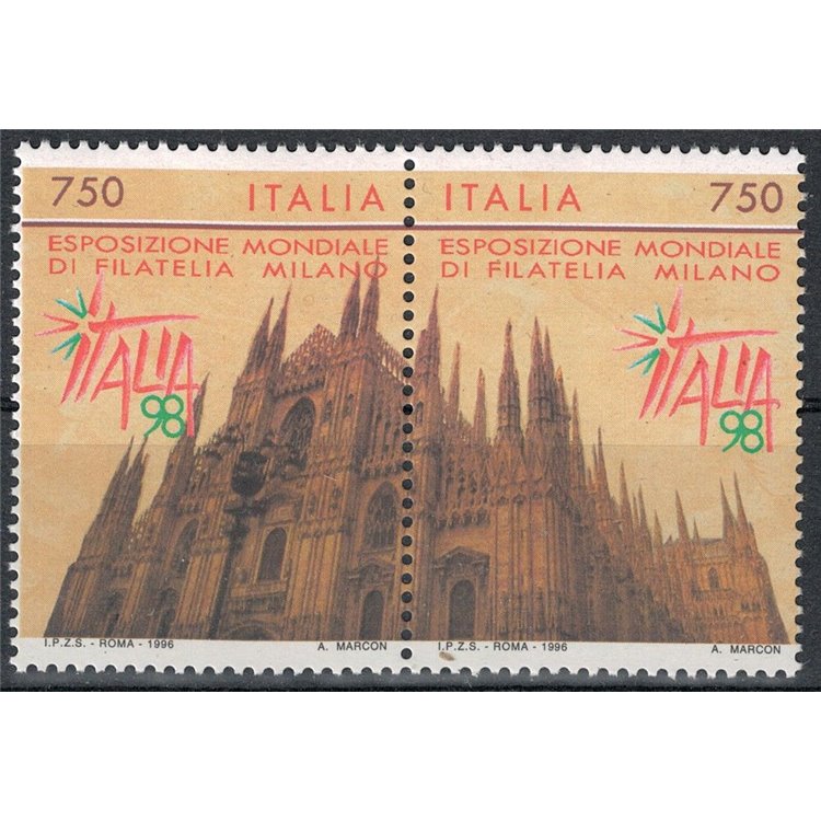 ITALY 1996 Philatelic Exhibition 2v MNH**