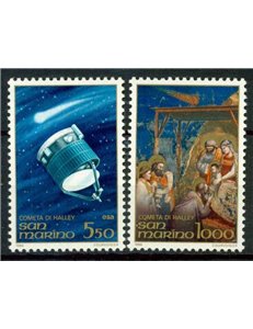 SAN MARINO 1986 Comet Halley 2v MNH**