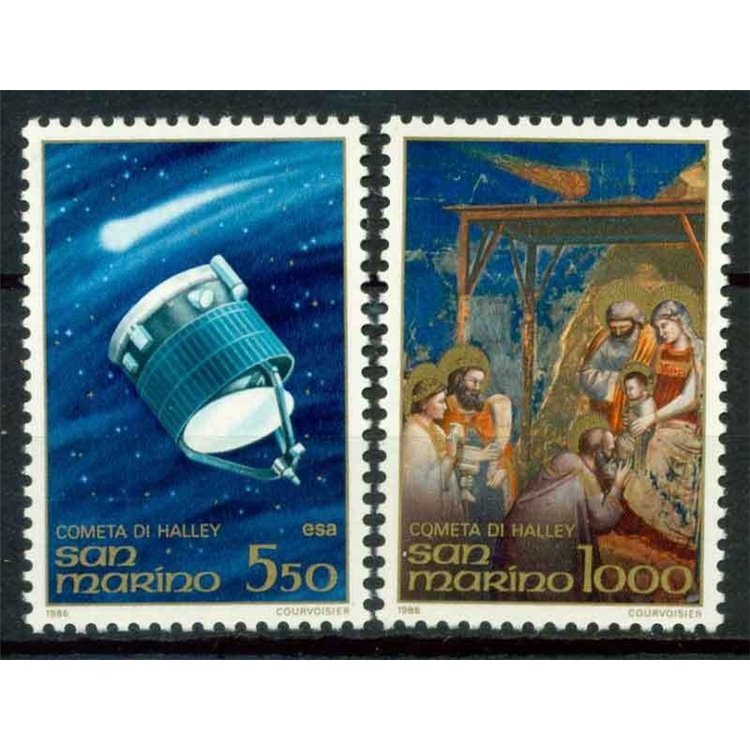 SAN MARINO 1986 Comet Halley 2v MNH**