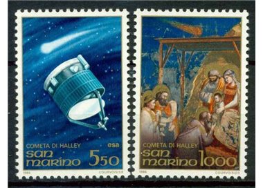 SAN MARINO 1986 Comet Halley 2v MNH**