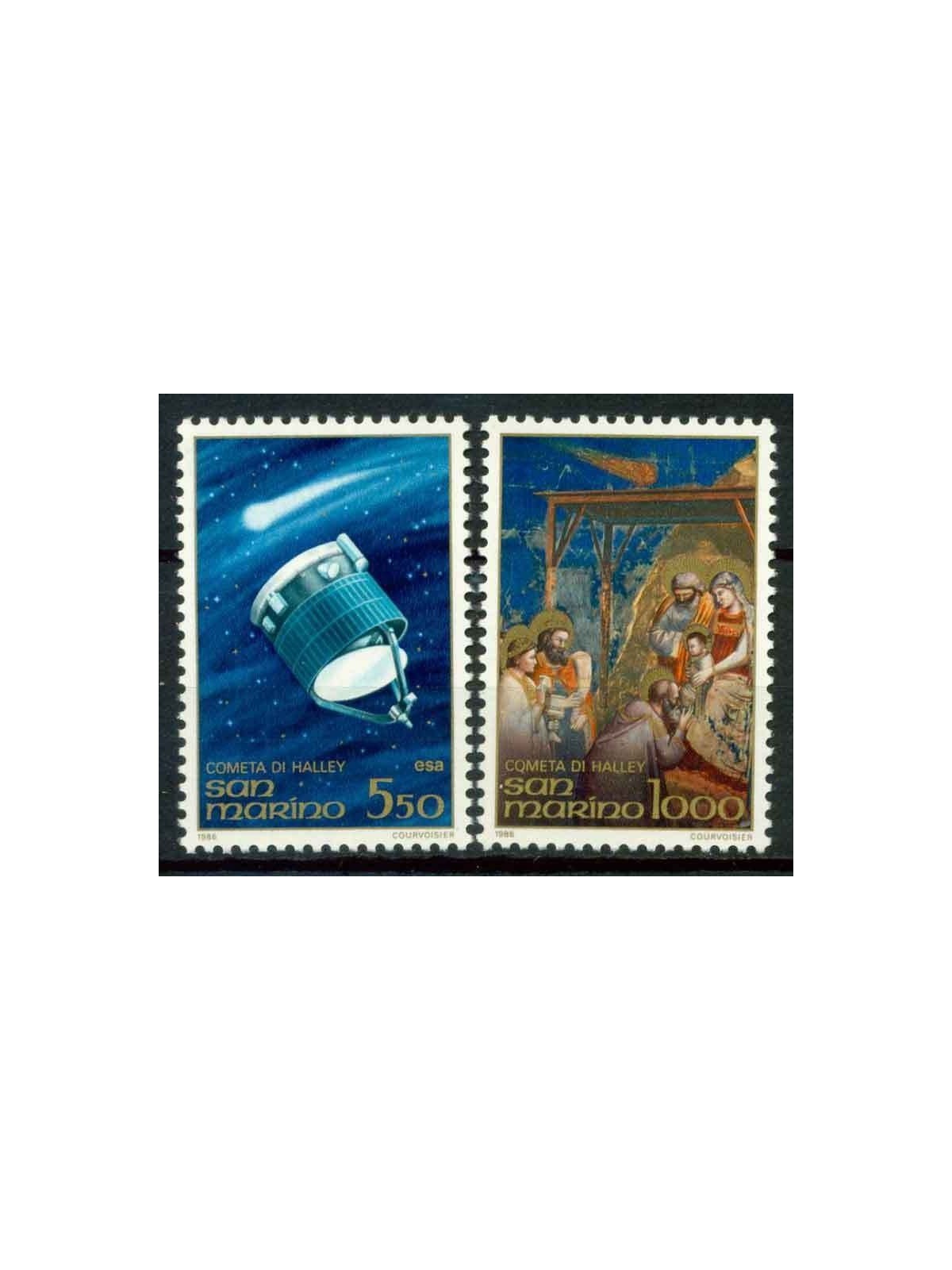 SAN MARINO 1986 Cometa Halley 2v MNH**