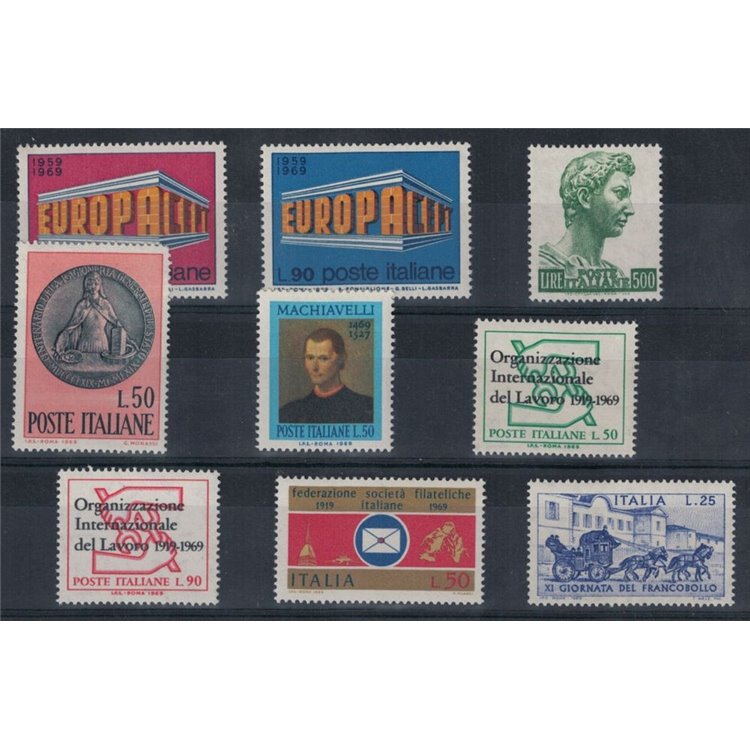 ITALY 1969 Complete Vintage 9v MNH**